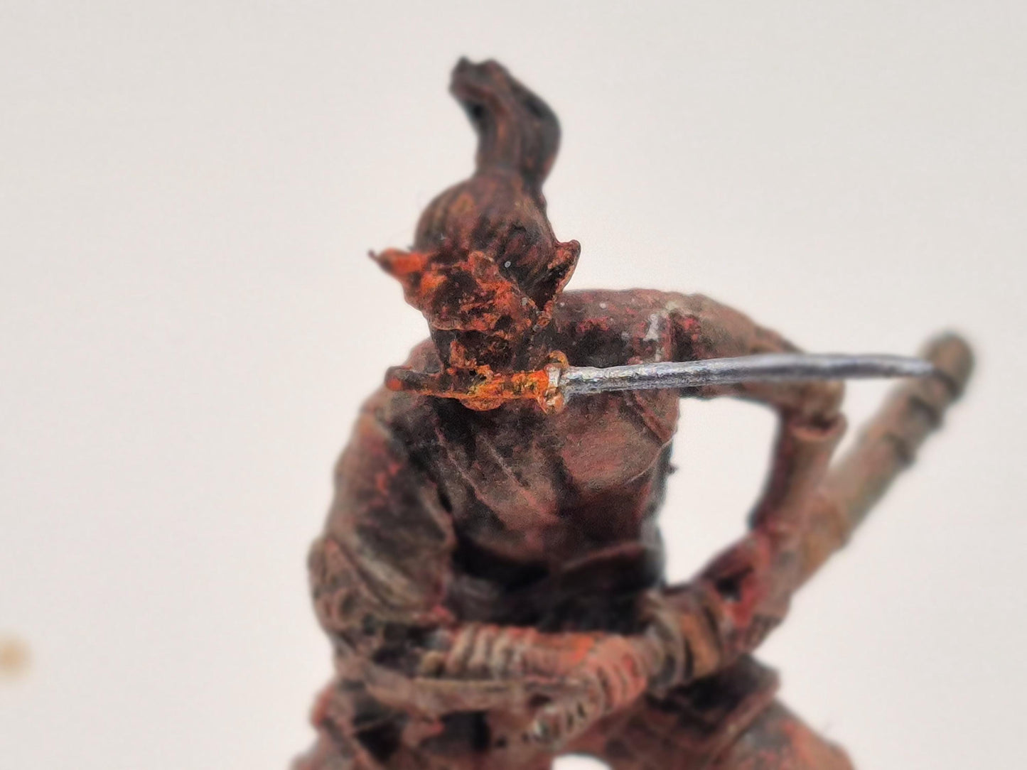 Tiefling Samurai Art Print: Fantasy Warrior