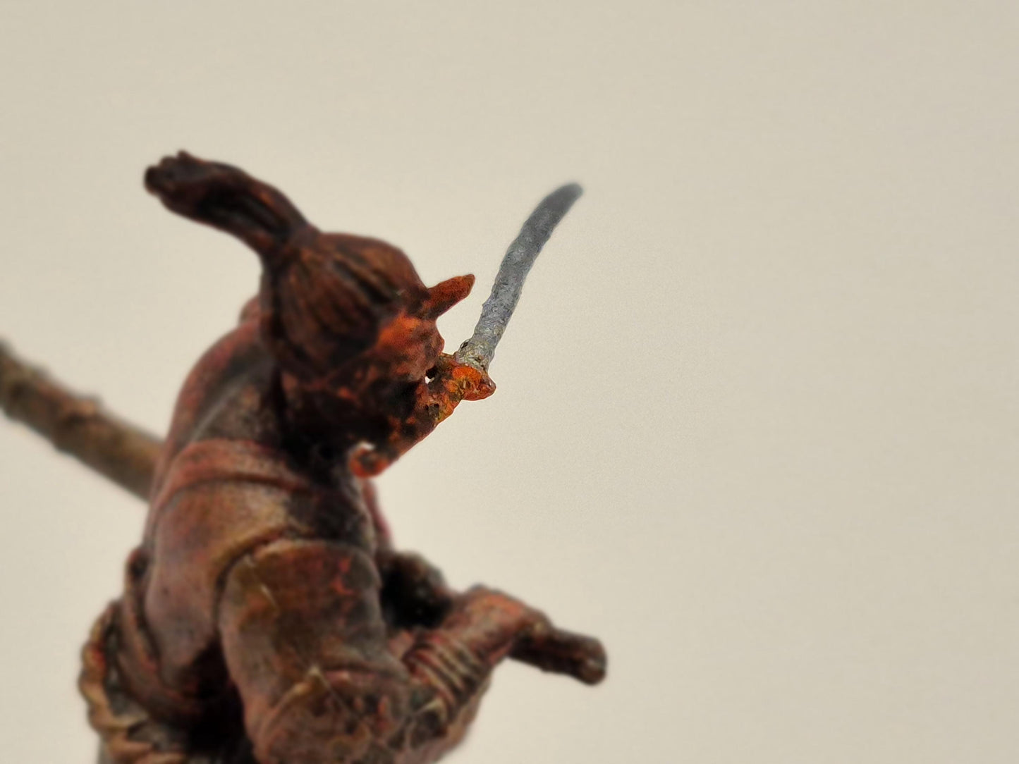 Tiefling Samurai Art Print: Fantasy Warrior