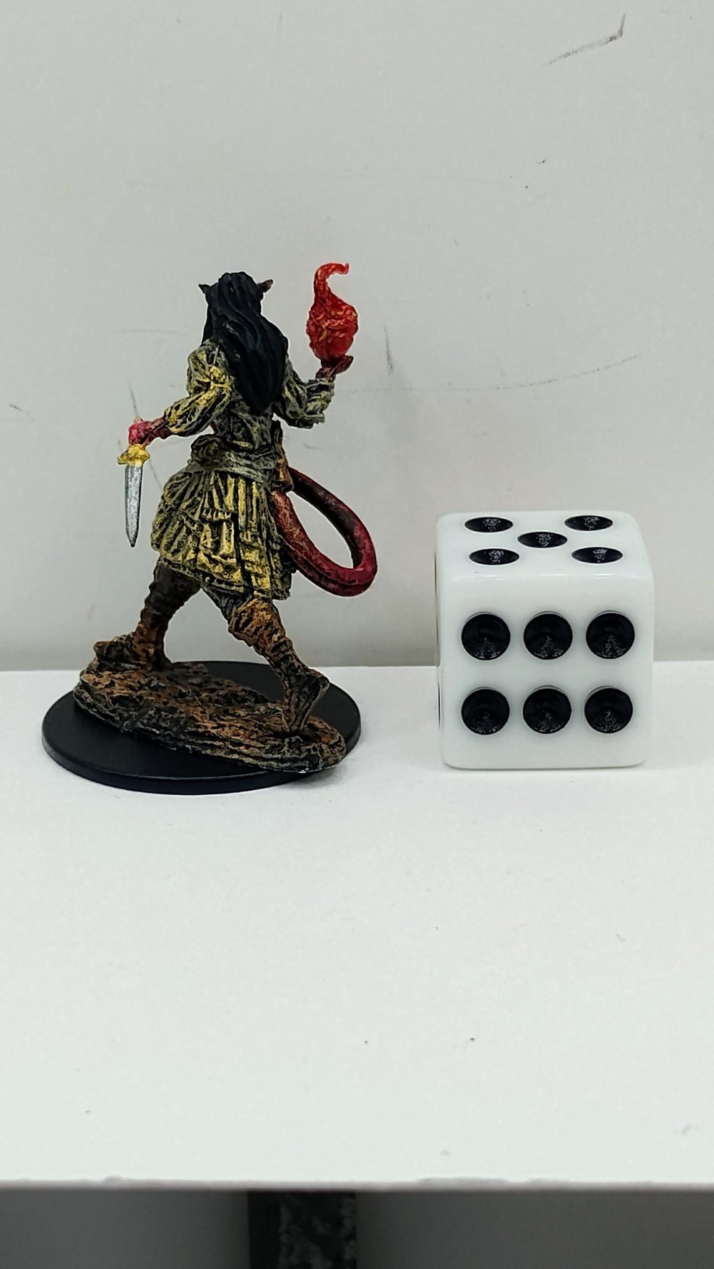 Tiefling Sorcerer Art Print: Crimson Flame D&D Illustration