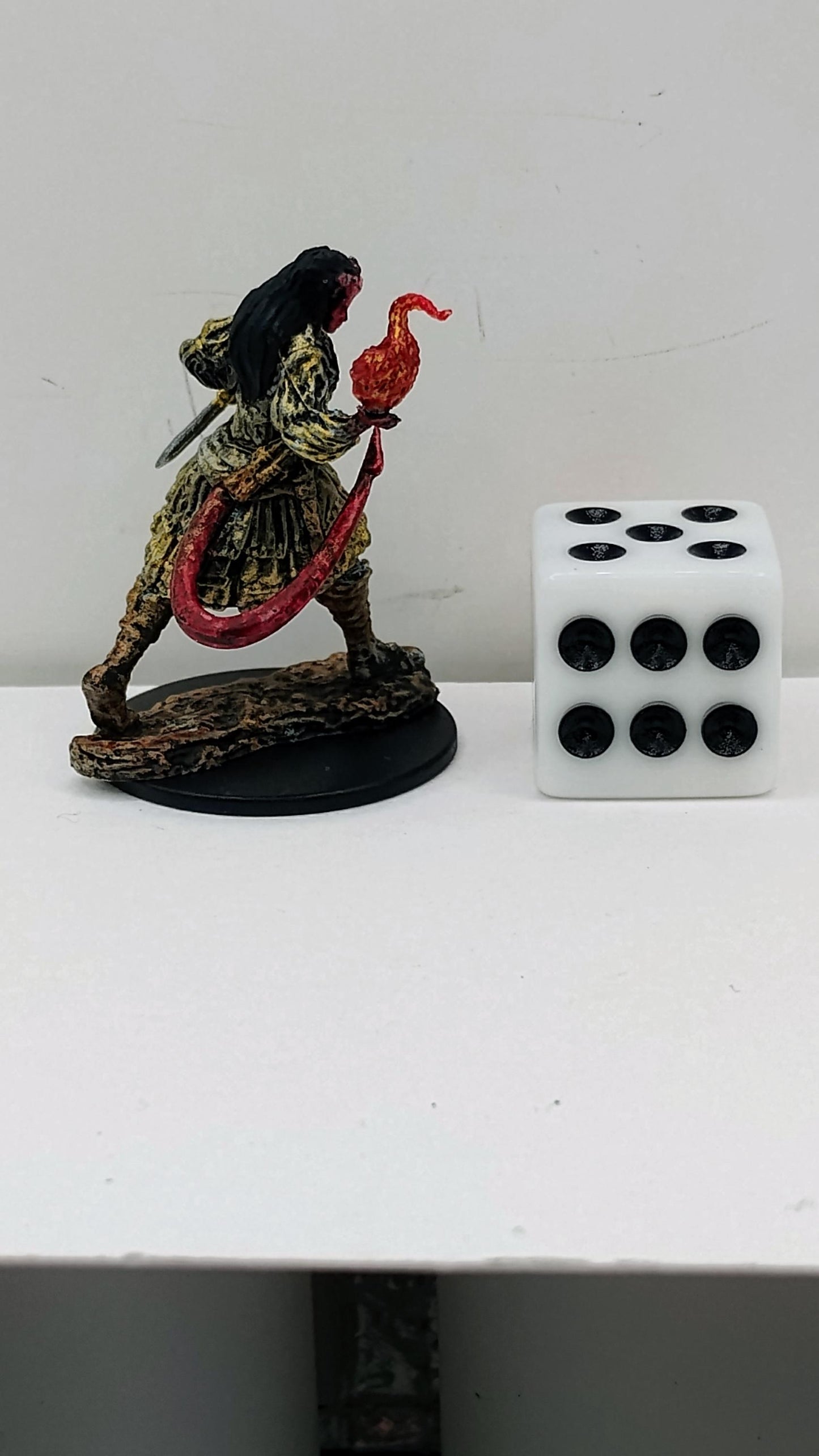 Tiefling Sorcerer Art Print: Crimson Flame D&D Illustration