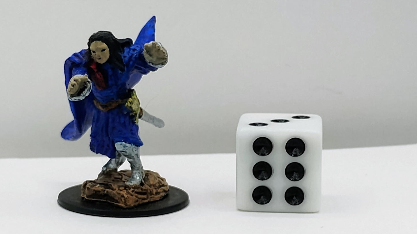 Male Vampire Art Print: Cobalt Cloak, Predatory Grace