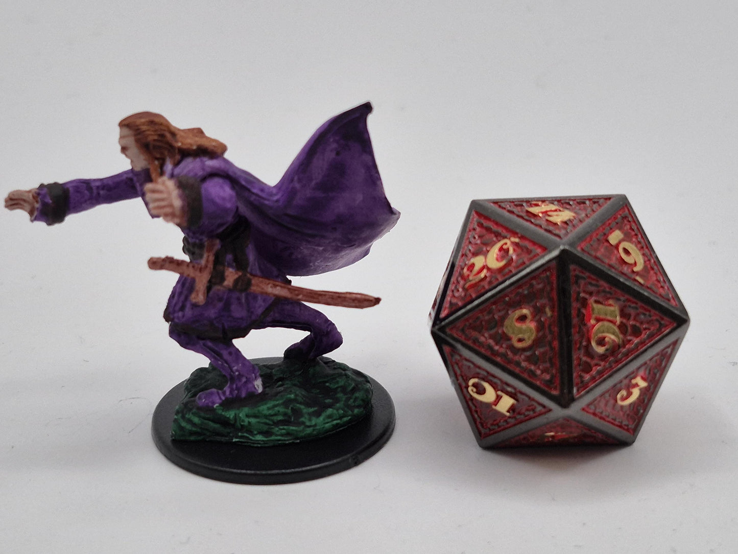 Vampire Art Print: Regal Violet Cape, Deadly Elegance