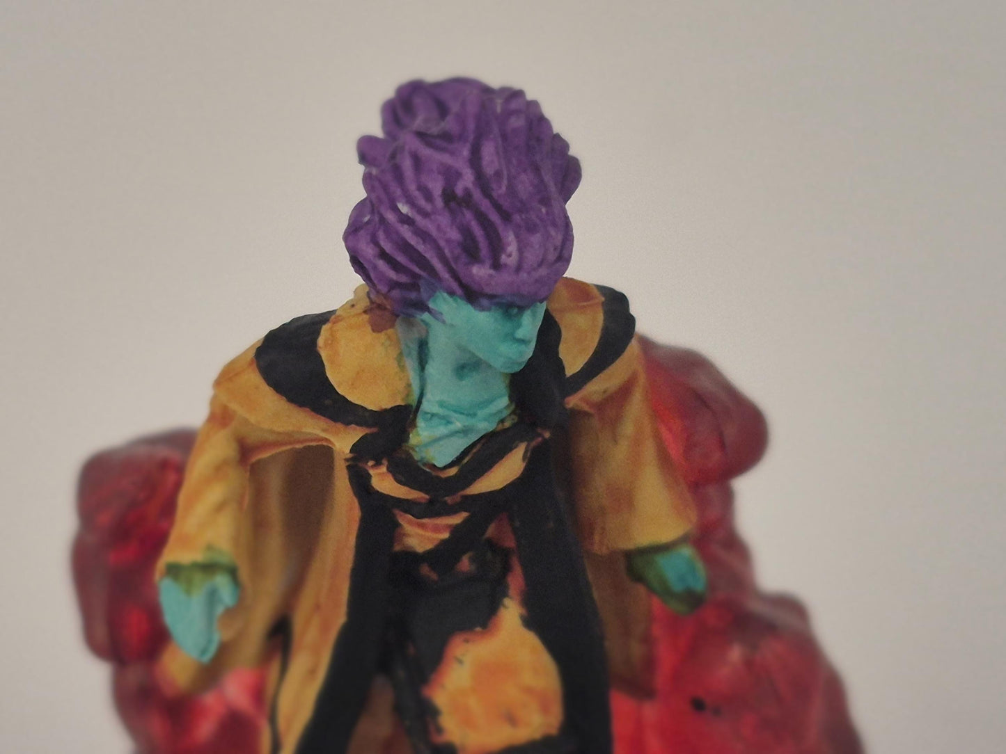 Tiefling Sorcerer Art Print: Crimson Flame, Violet Hair