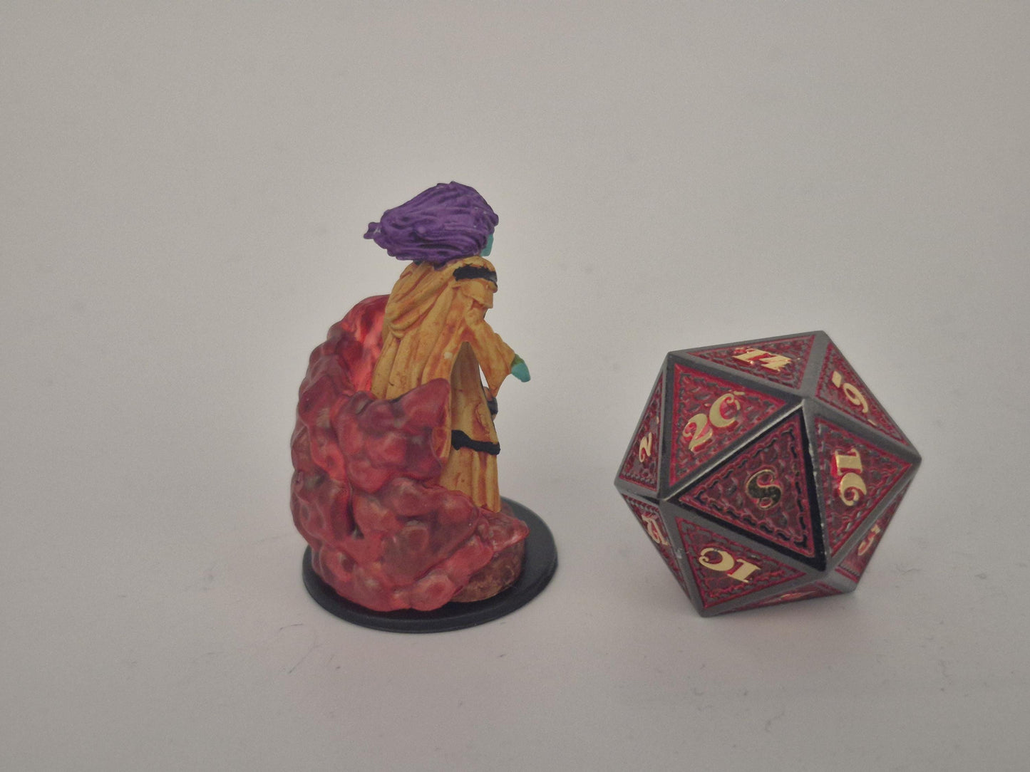 Tiefling Sorcerer Art Print: Crimson Flame, Violet Hair