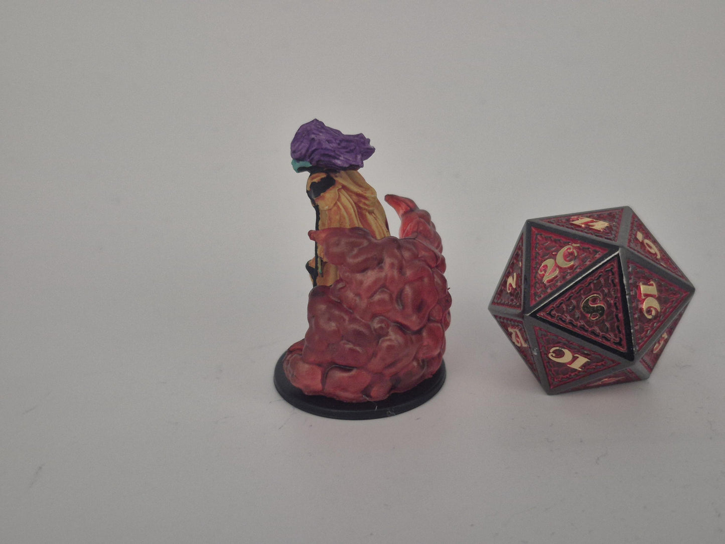 Tiefling Sorcerer Art Print: Crimson Flame, Violet Hair