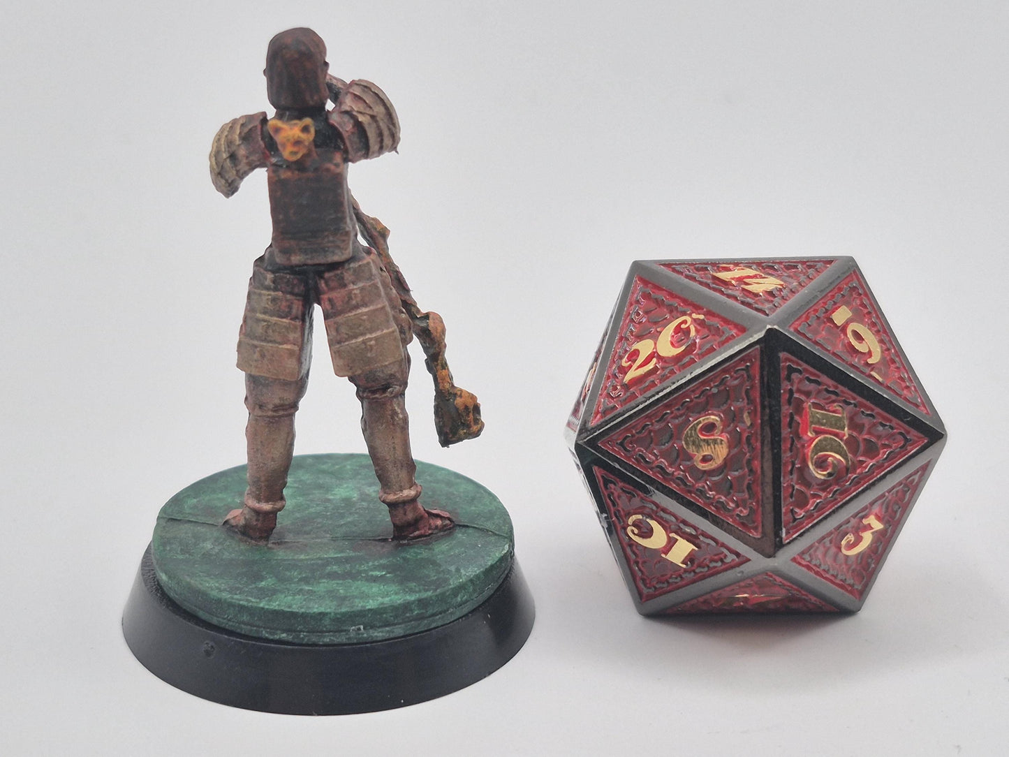 Elf Fighter Miniature: Armored Warrior, Elemental Blade