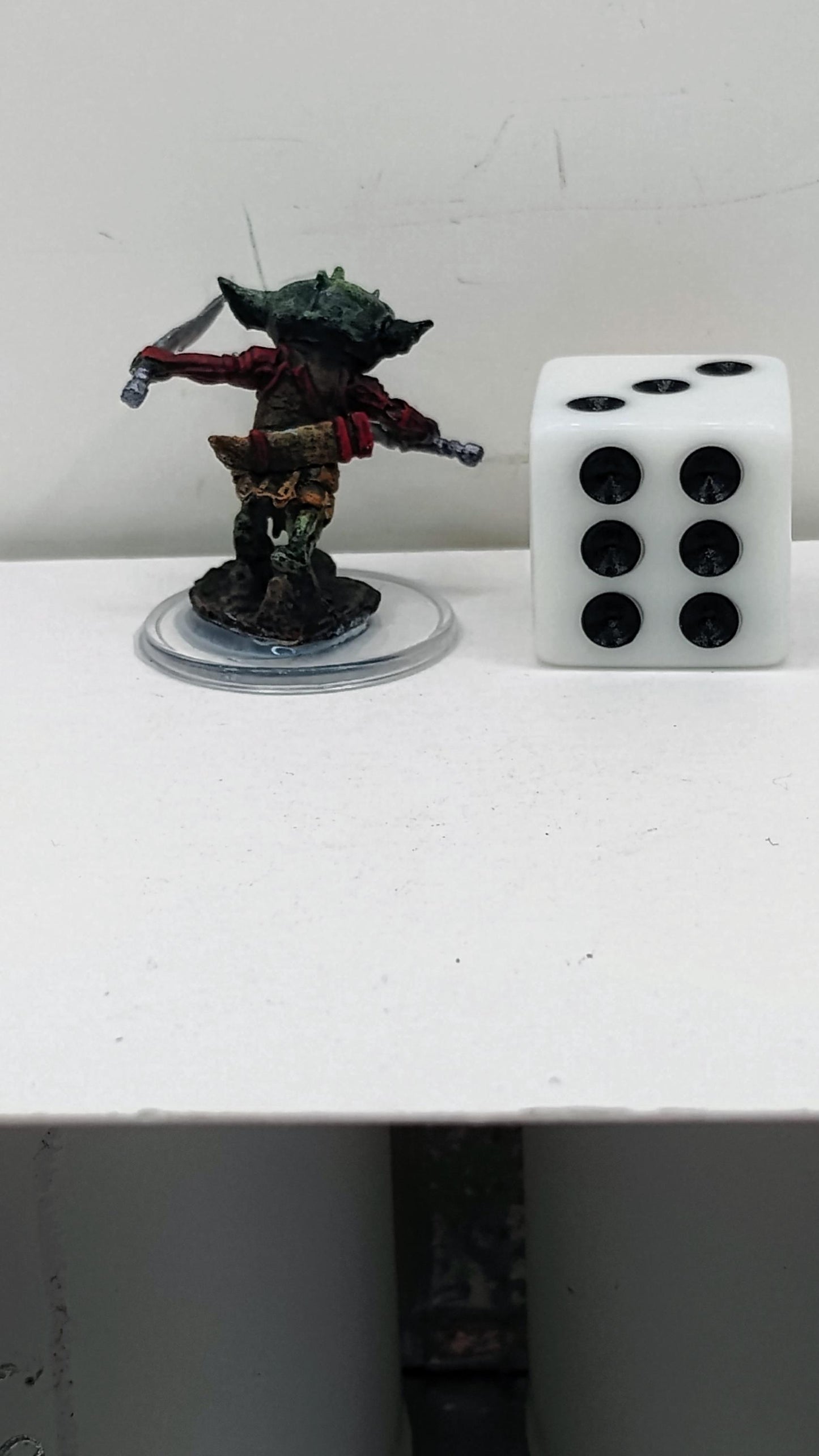 Goblin Fighter Miniature: Twin Blades, Deadly Stance