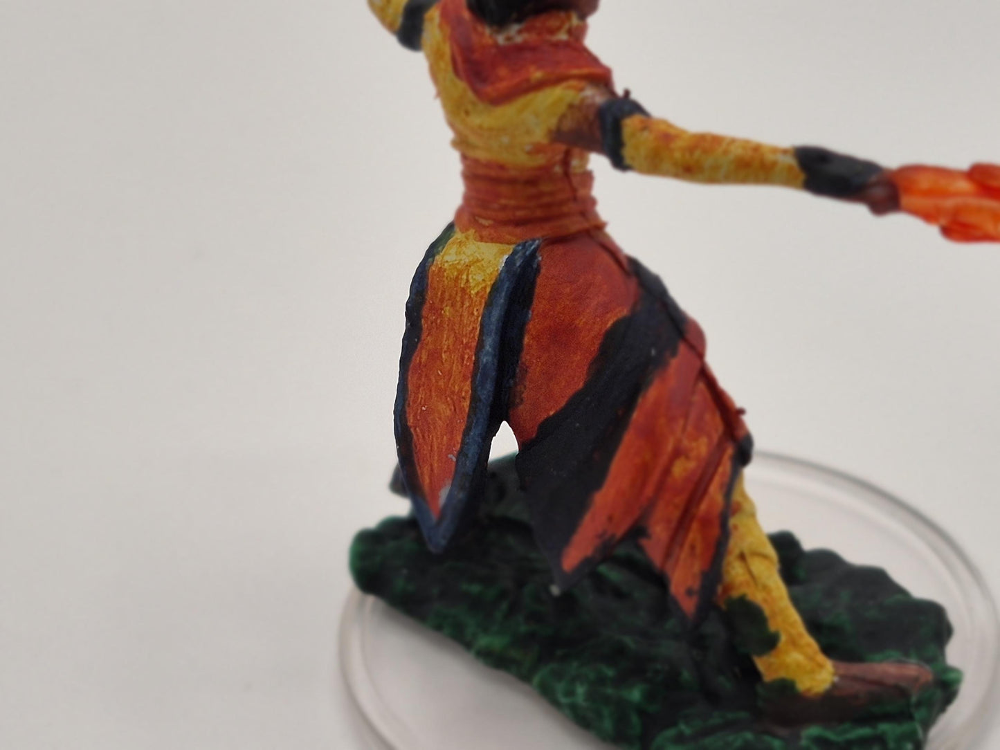 Half-Elf Monk Art: Fire Ki-Blast Fantasy Illustration