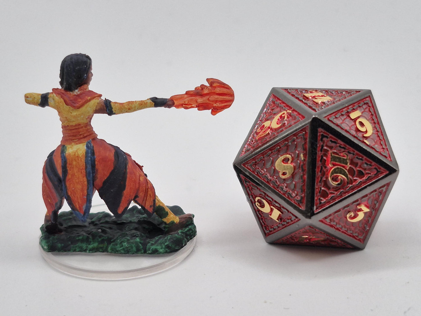 Half-Elf Monk Art: Fire Ki-Blast Fantasy Illustration