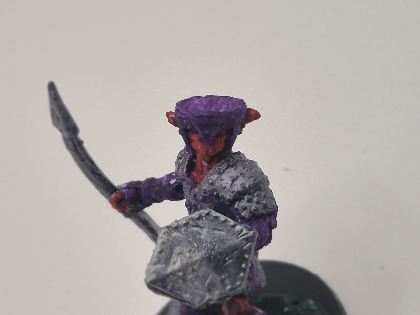 Hobgoblin Warrior Miniature: Crimson Skin, Iron Armor
