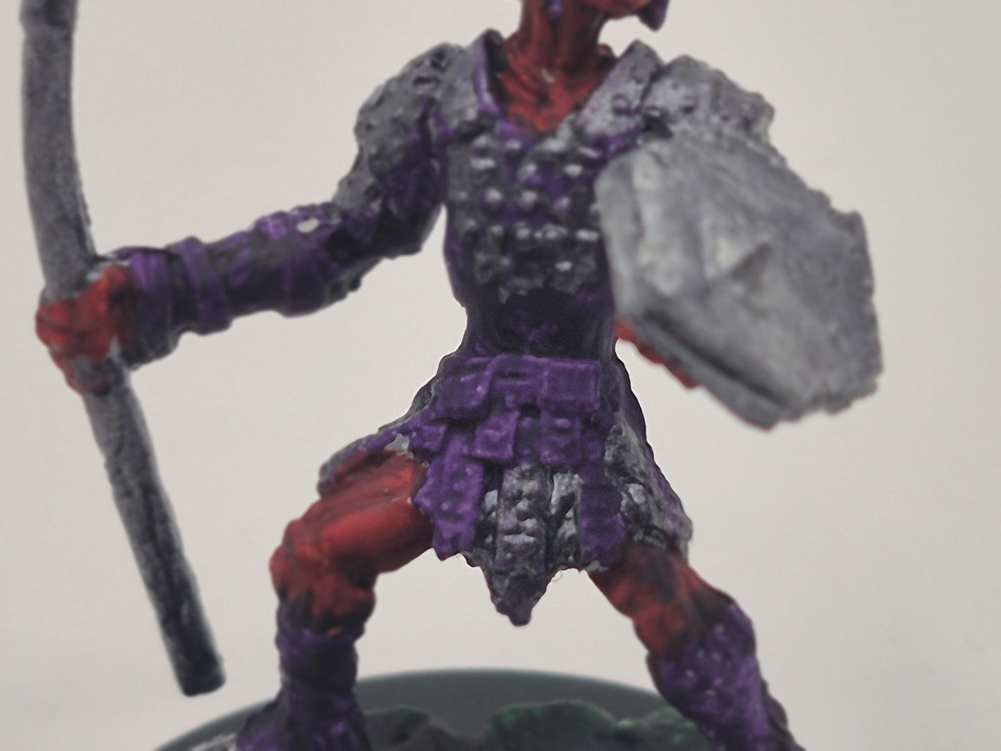 Hobgoblin Warrior Miniature: Crimson Skin, Iron Armor