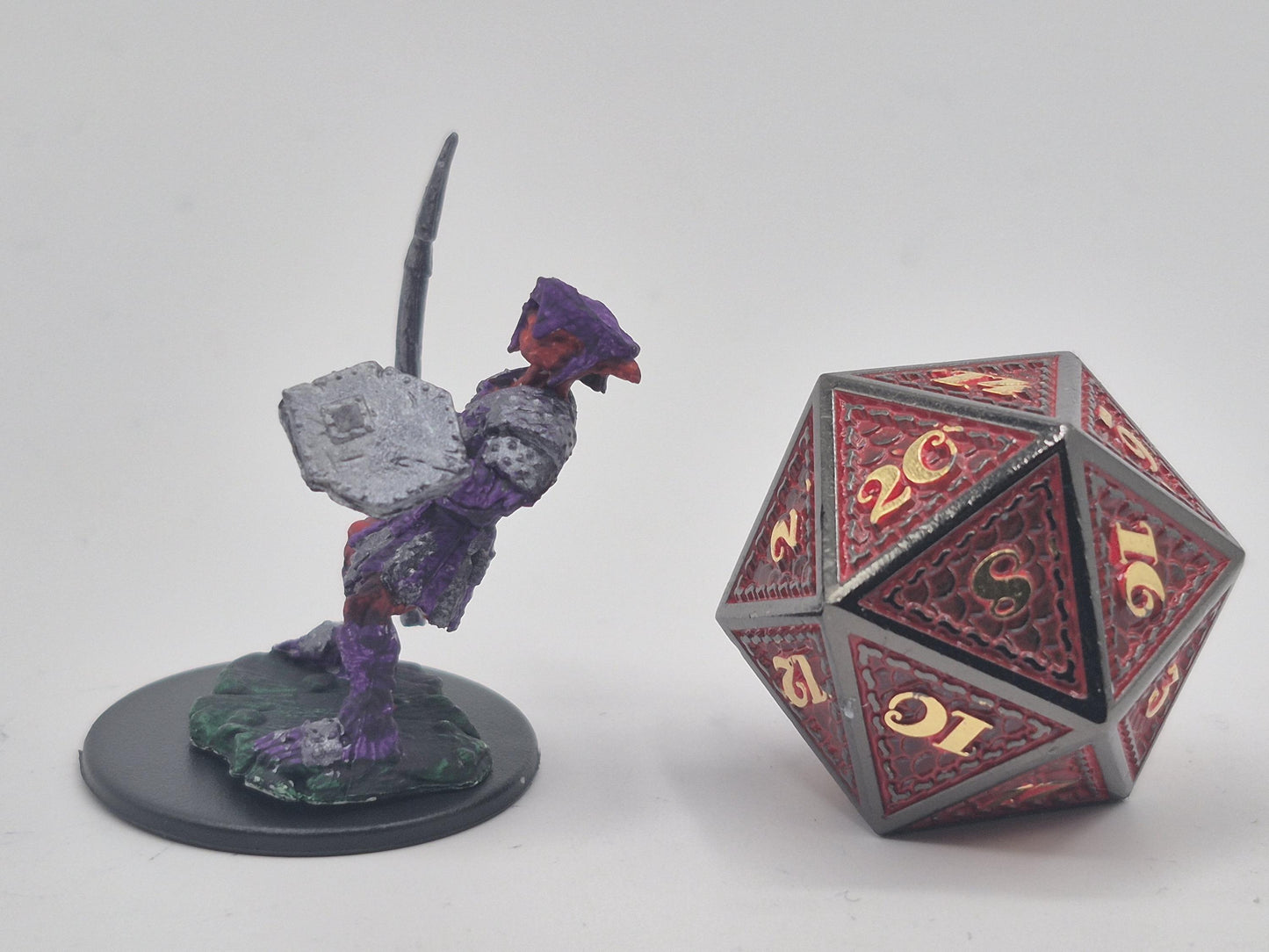 Hobgoblin Warrior Miniature: Crimson Skin, Iron Armor