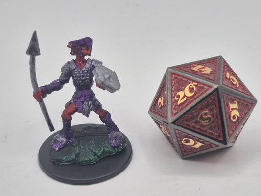 Hobgoblin Warrior Miniature: Crimson Skin, Iron Armor