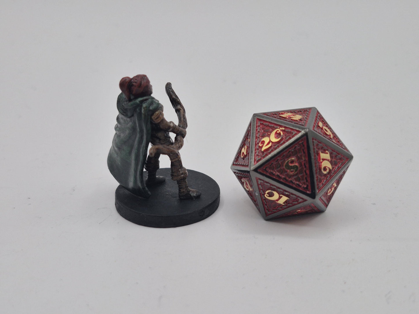 Human Archer Art Print: Forest Green, Crimson Hood