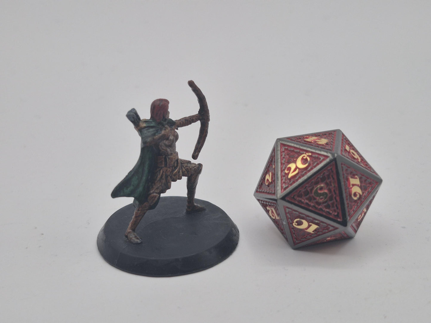 Human Archer Art Print: Fantasy Warrior, Crimson Hair