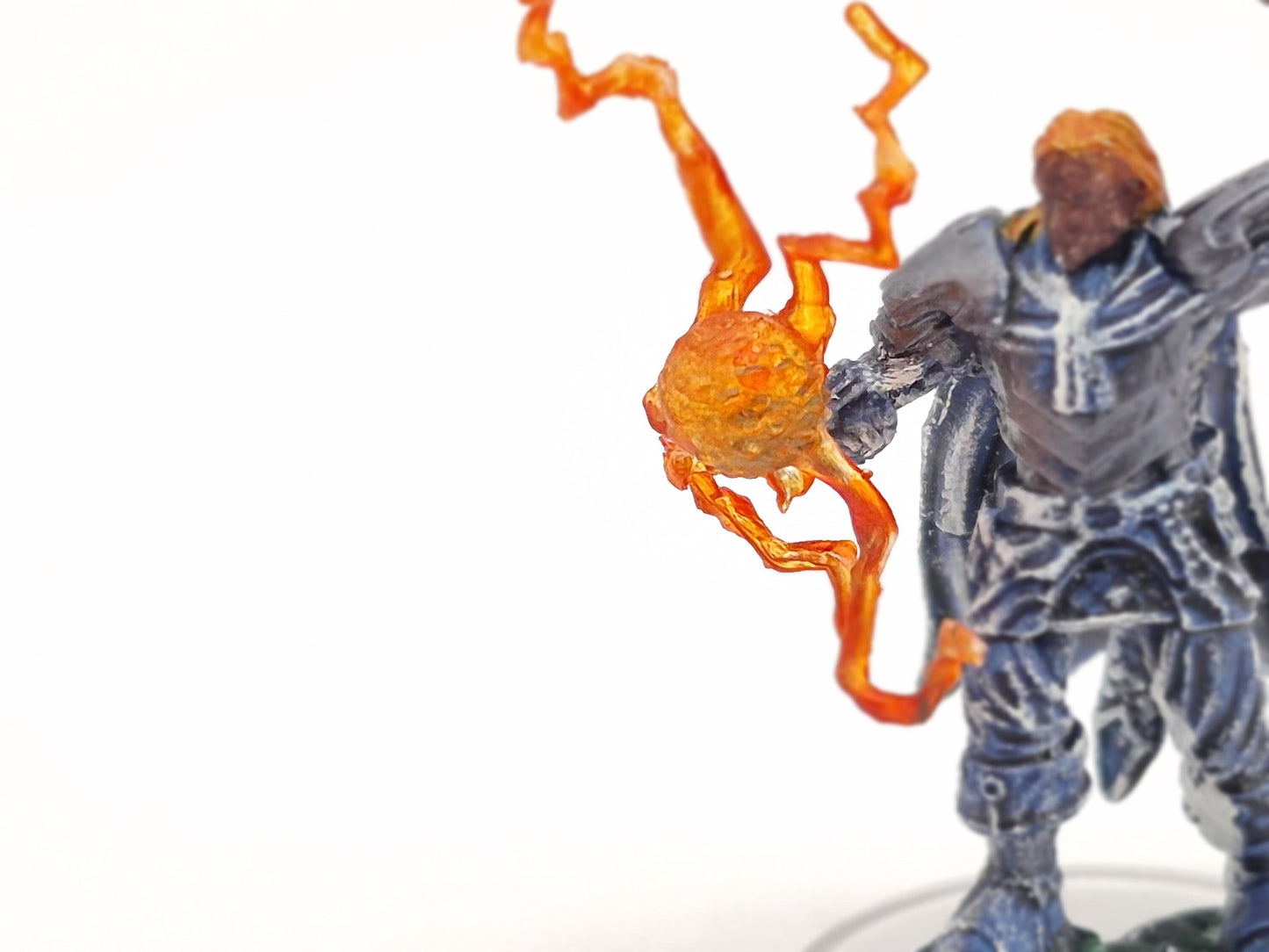 Male Human Cleric Miniature: Divine Conviction, Holy Fire