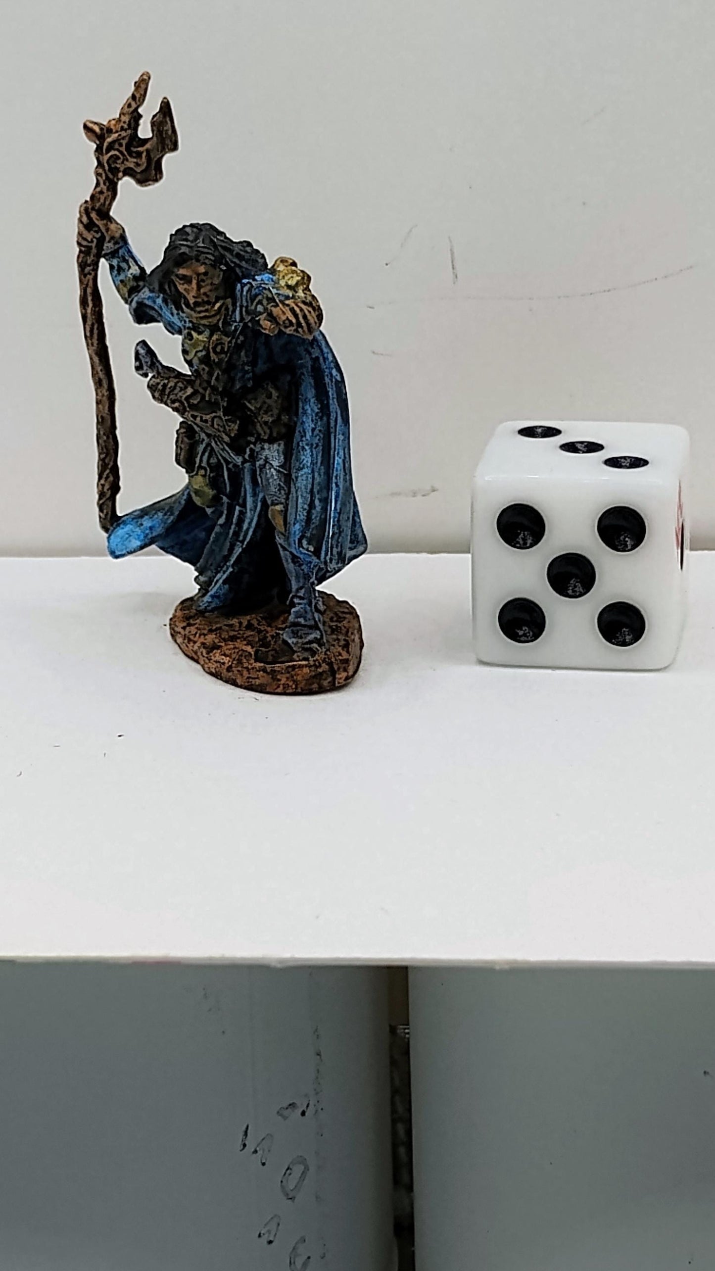 Human Druid Miniature: Weathered Leather, Twisted Staff