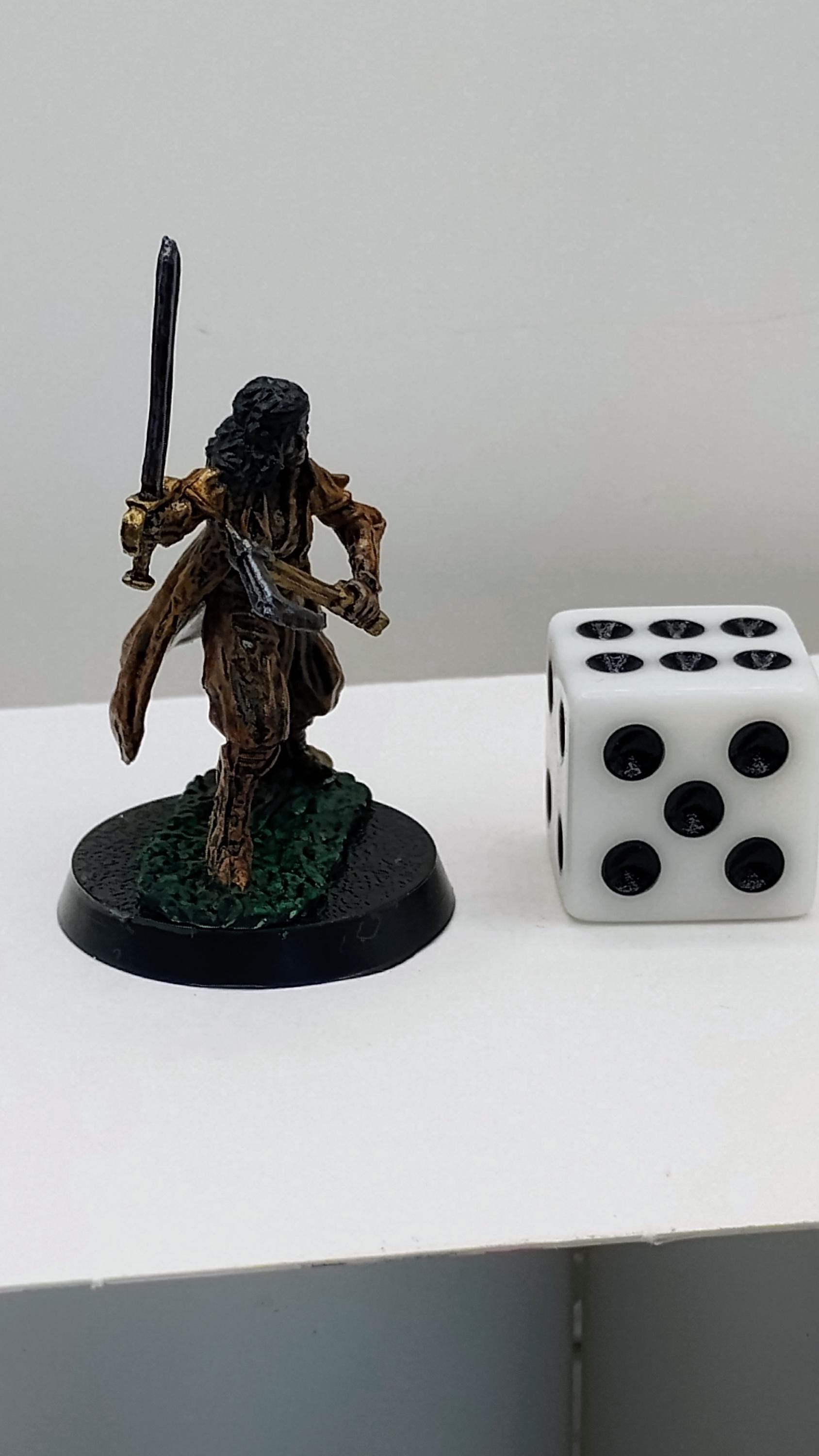 Human Fighter Miniature: Battle-Hardened Warrior