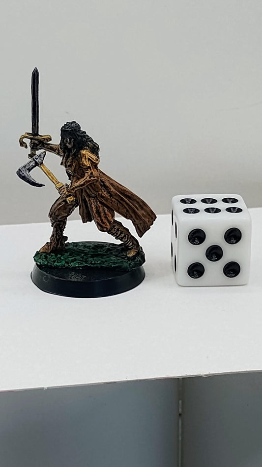 Human Fighter Miniature: Battle-Hardened Warrior