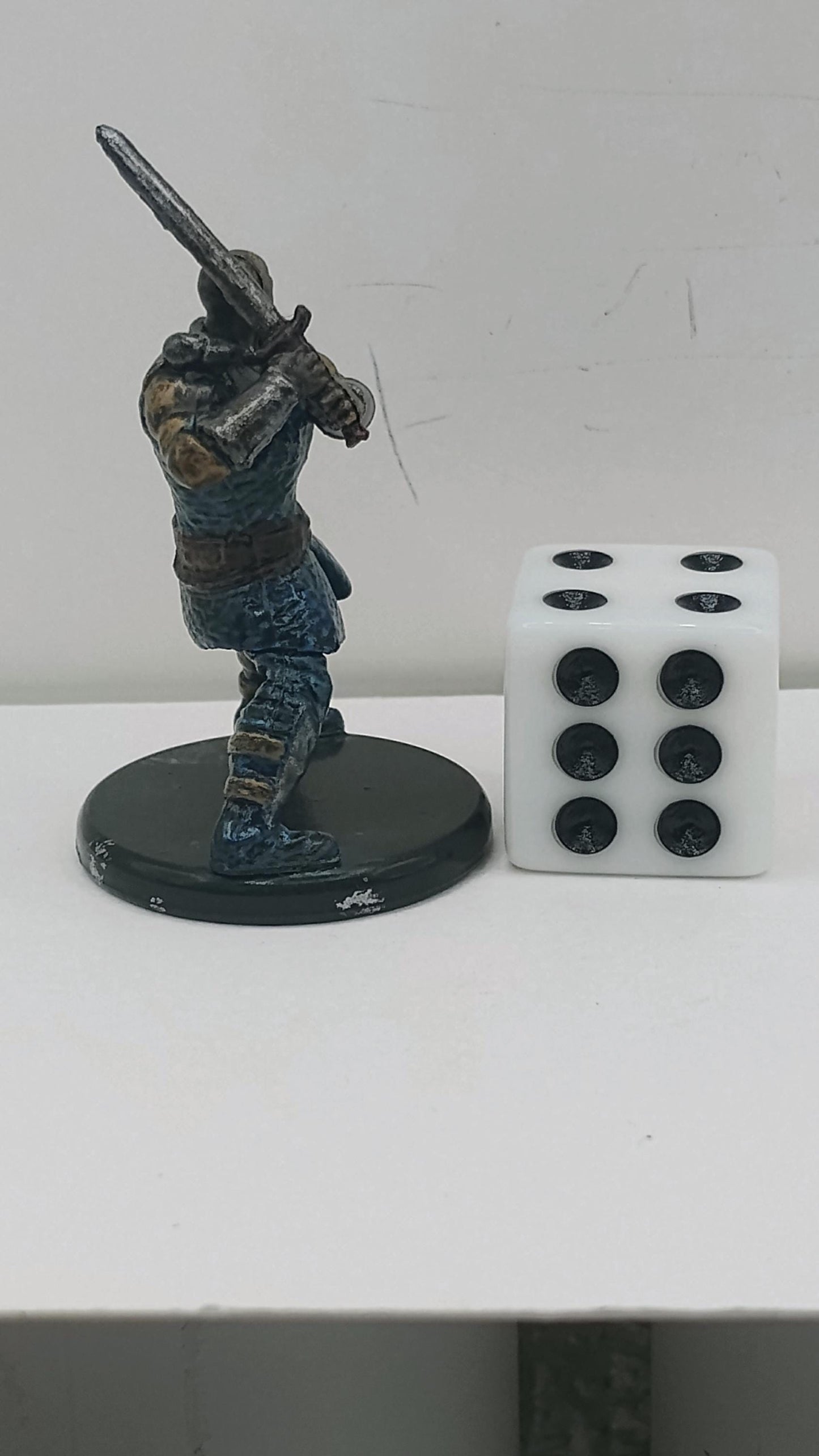Armored Human Fighter Miniature: Battle-Forged Warrior