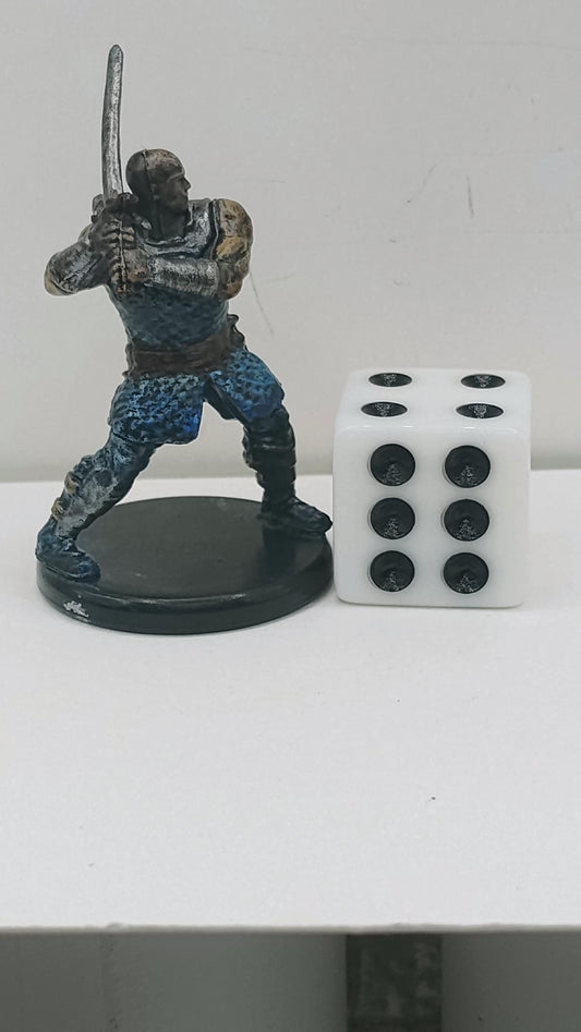 Armored Human Fighter Miniature: Battle-Forged Warrior