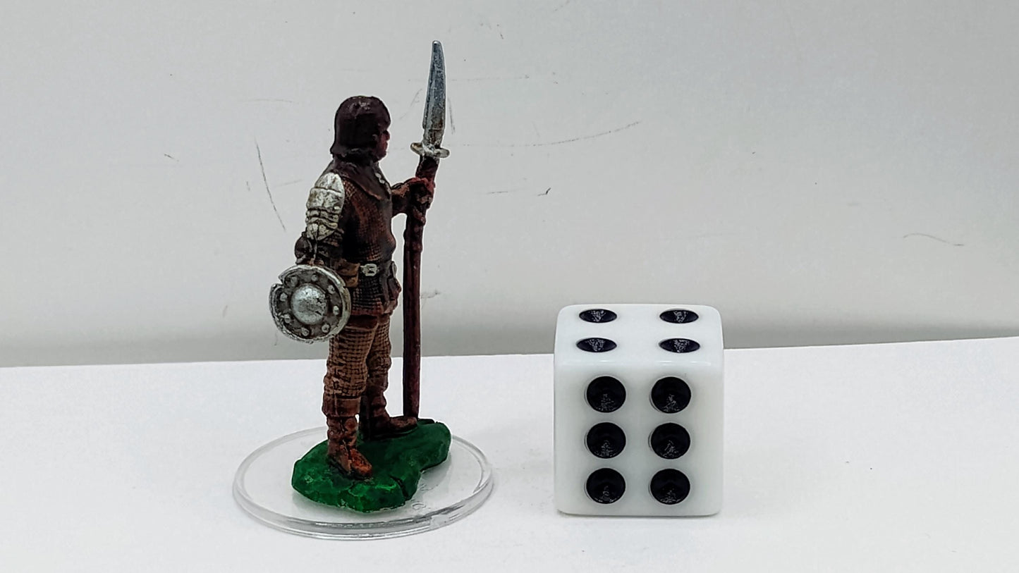 Human Guard Miniature: Steadfast Watchman with Spear