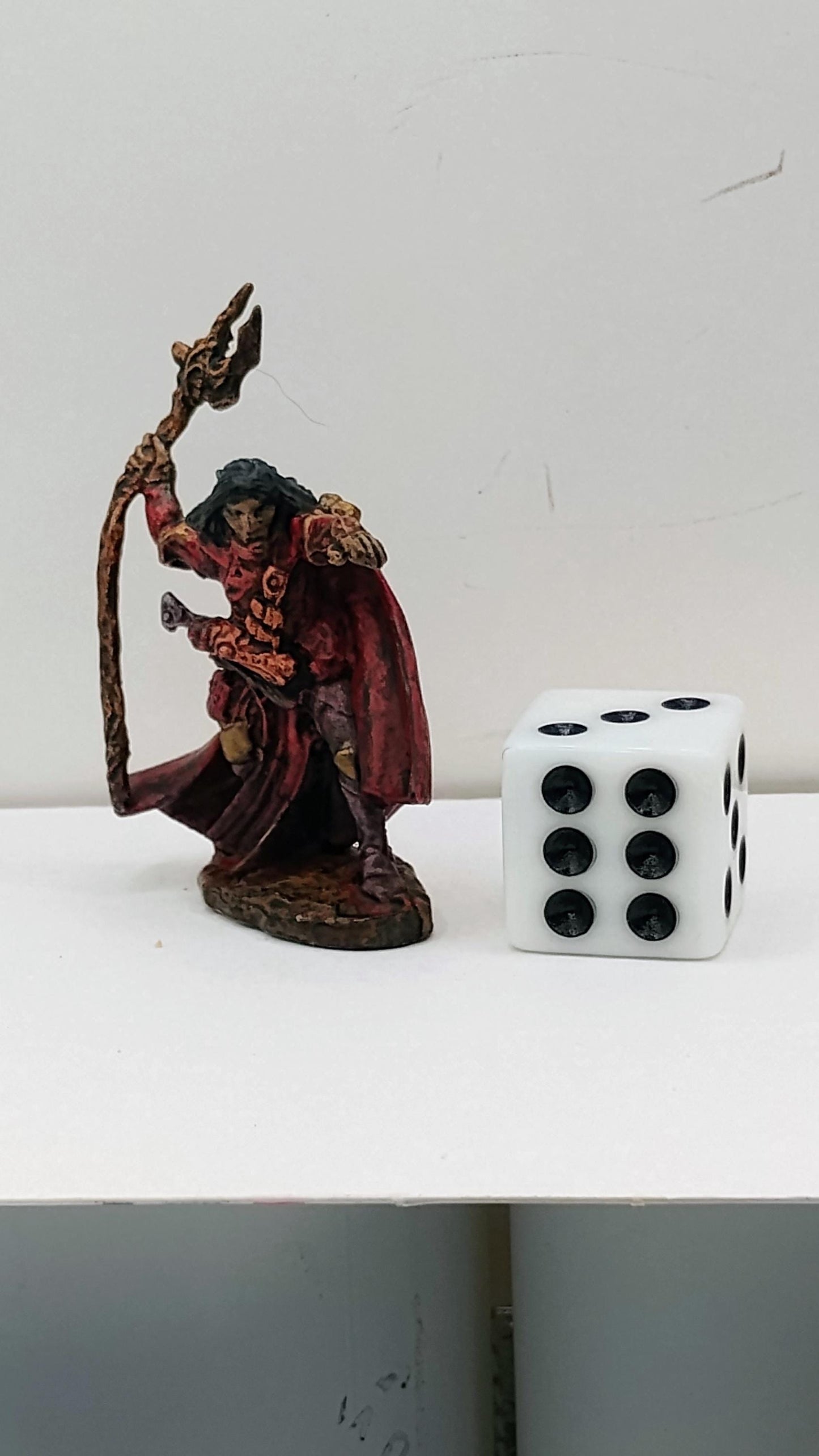 Fierce Human Wizard Art Print: Battle Sorcery Illustration