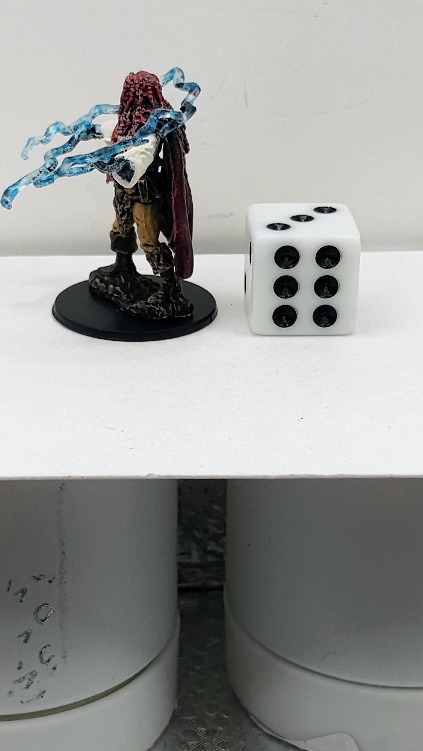 Crimson Coat Human Sorcerer: Arcane Lightning Miniature
