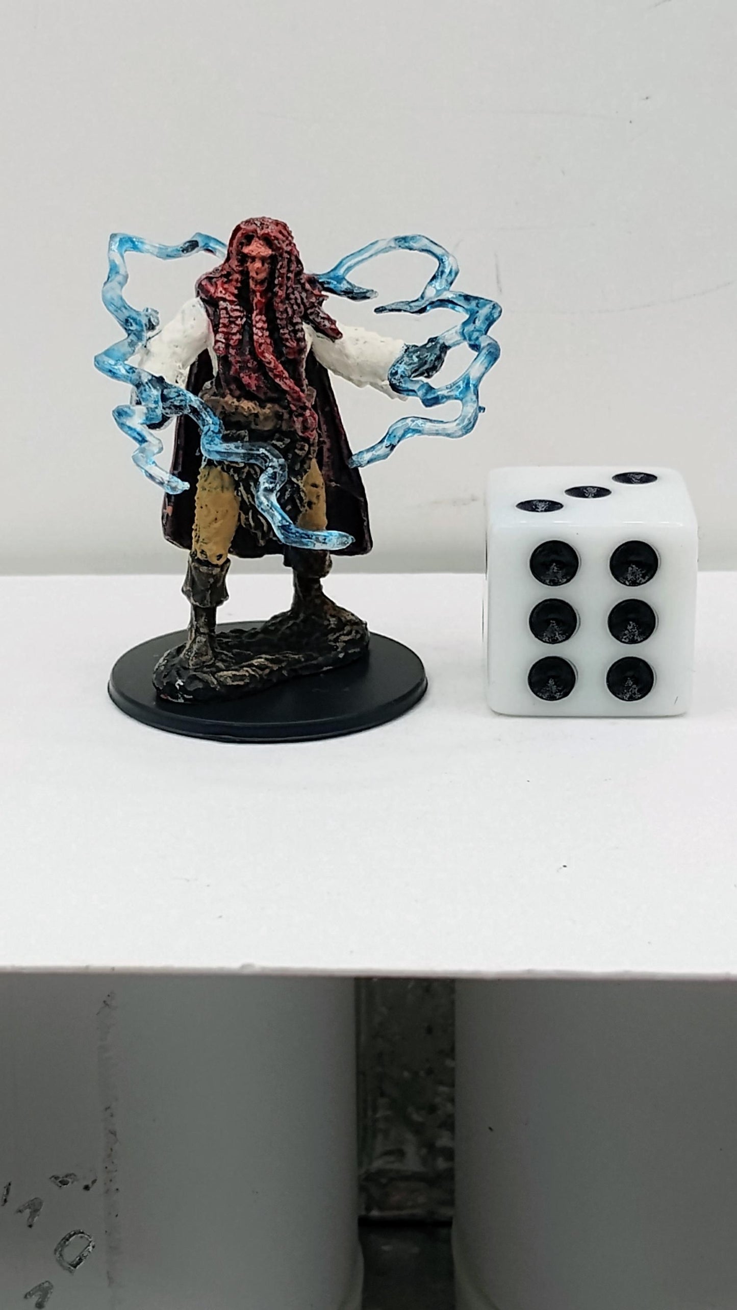Crimson Coat Human Sorcerer: Arcane Lightning Miniature