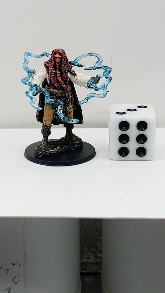 Crimson Coat Human Sorcerer: Arcane Lightning Miniature