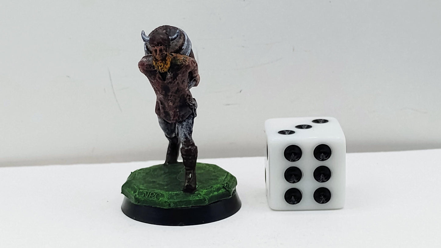 Human Brewer Miniature: Rugged Fantasy Tavern Ale Delivery