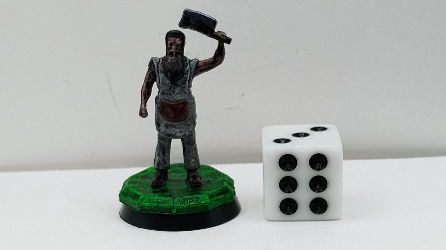 Human Butcher Miniature: Tavern Market RPG Figurine