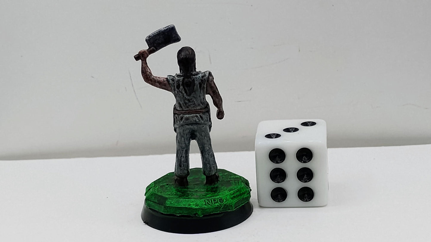 Human Butcher Miniature: Tavern Market RPG Figurine