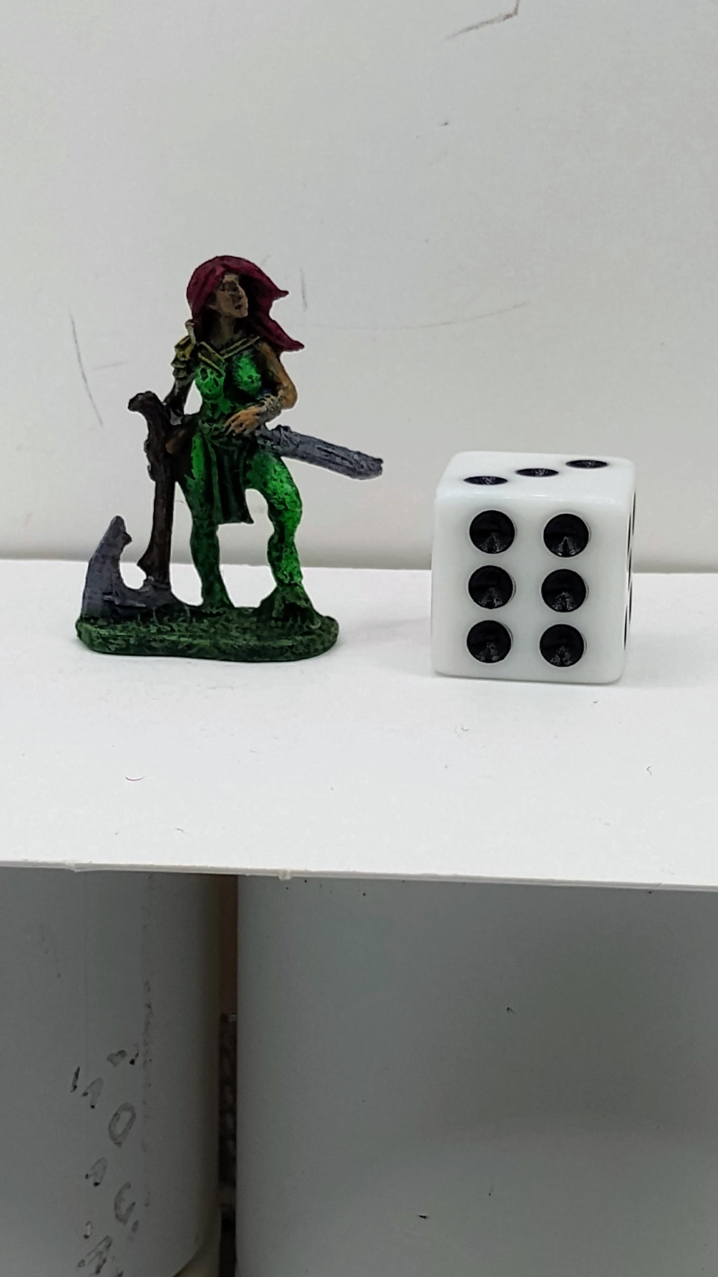 Green Armor Human Warrior: Fantasy Art Print