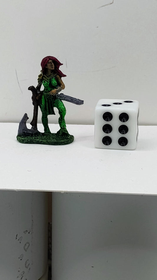 Green Armor Human Warrior: Fantasy Art Print