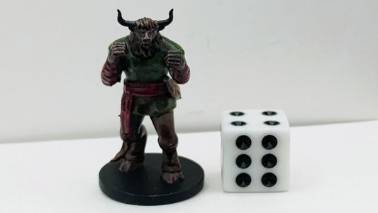 Minotaur Fighter Miniature: Hand-to-Hand Combat Warrior