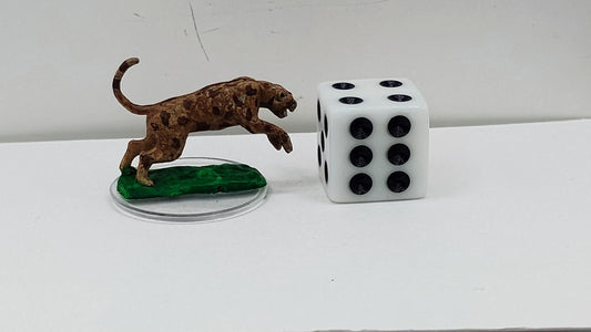 Leaping Leopard Miniature: Fierce Feline Figurine