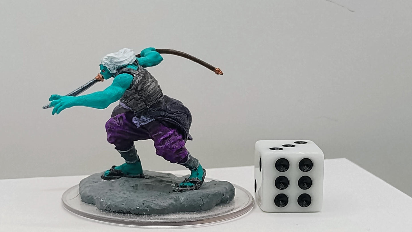 Teal Oni Miniature, Glaive Warrior