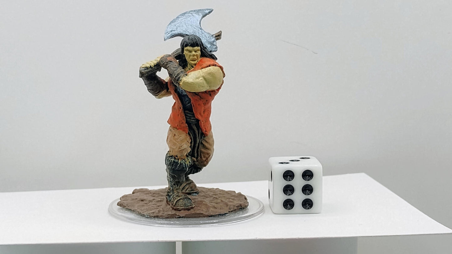 Female Ogre Warrior: Hand-Painted Miniature Figure