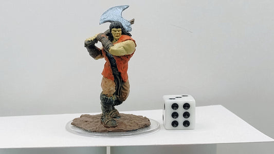 Female Ogre Warrior: Hand-Painted Miniature Figure