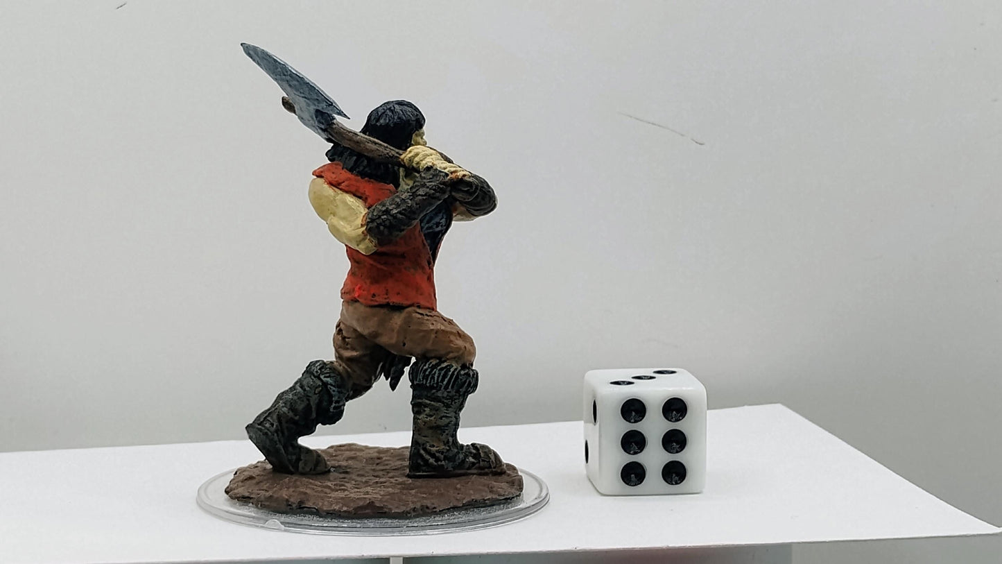 Female Ogre Warrior: Hand-Painted Miniature Figure