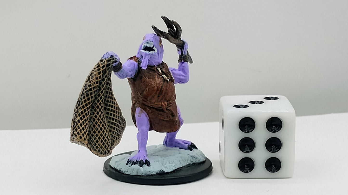 Kuo-Toa Miniature: Aquatic Scout with Trident & Net