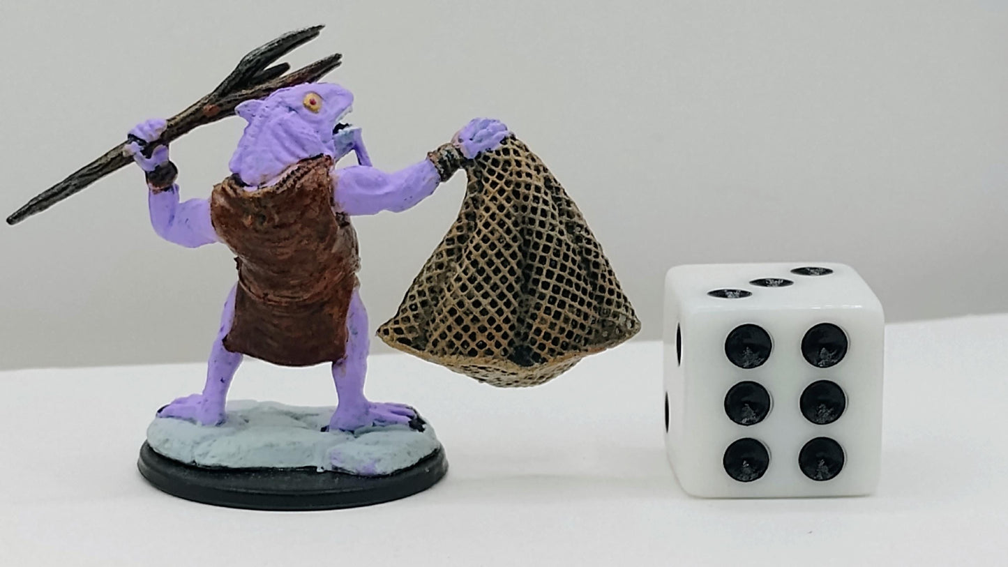 Kuo-Toa Miniature: Aquatic Scout with Trident & Net