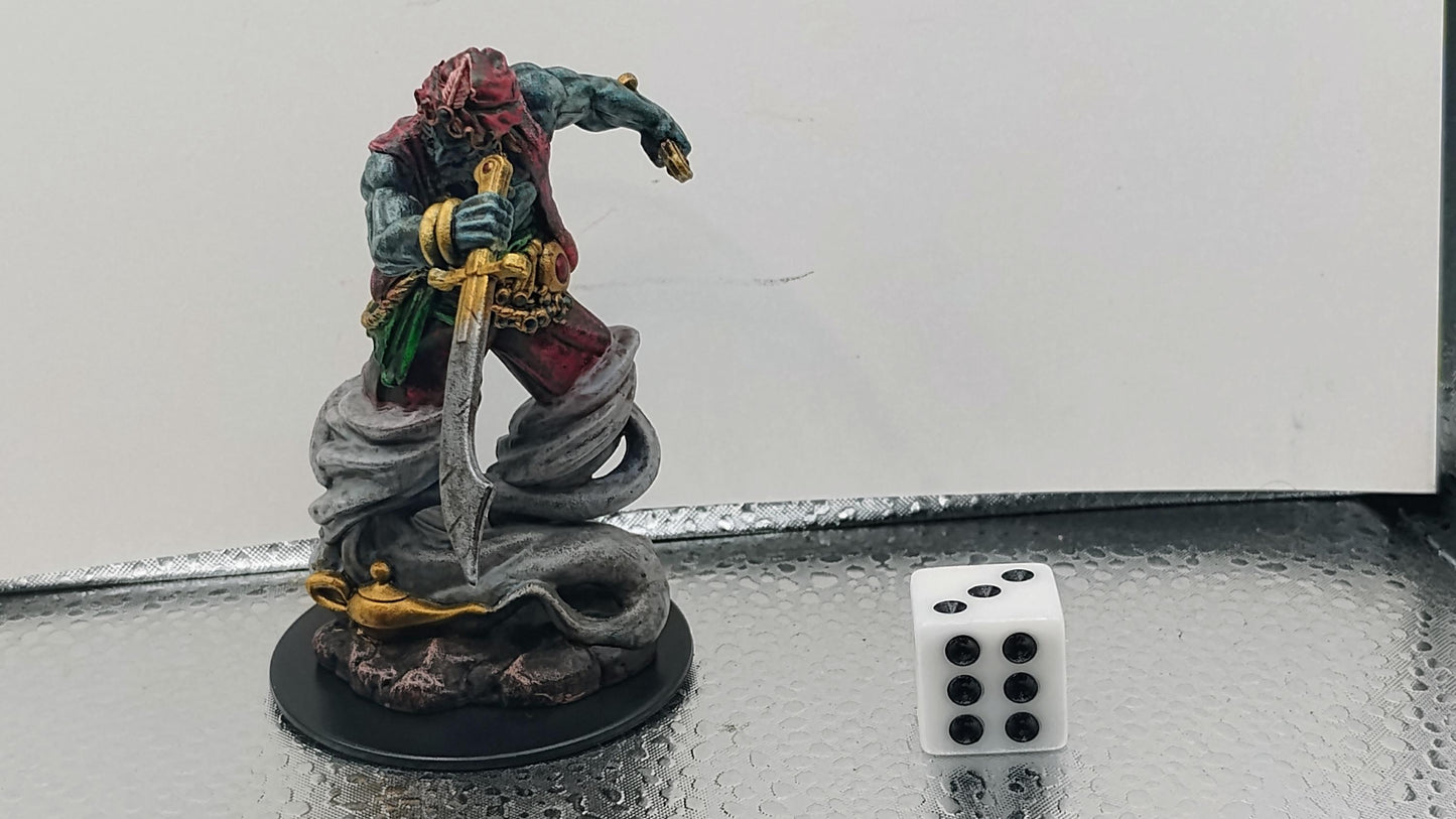 Djinni Art Print: Golden Lamp, Ancient Power