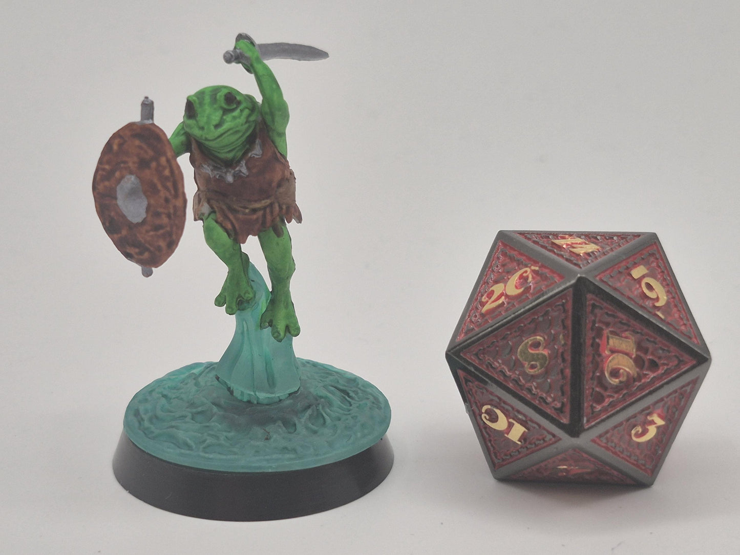 Bullywug Miniature: Leaping Frogfolk Warrior