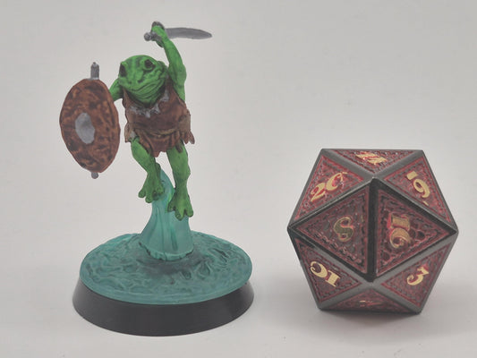 Bullywug Miniature: Leaping Frogfolk Warrior