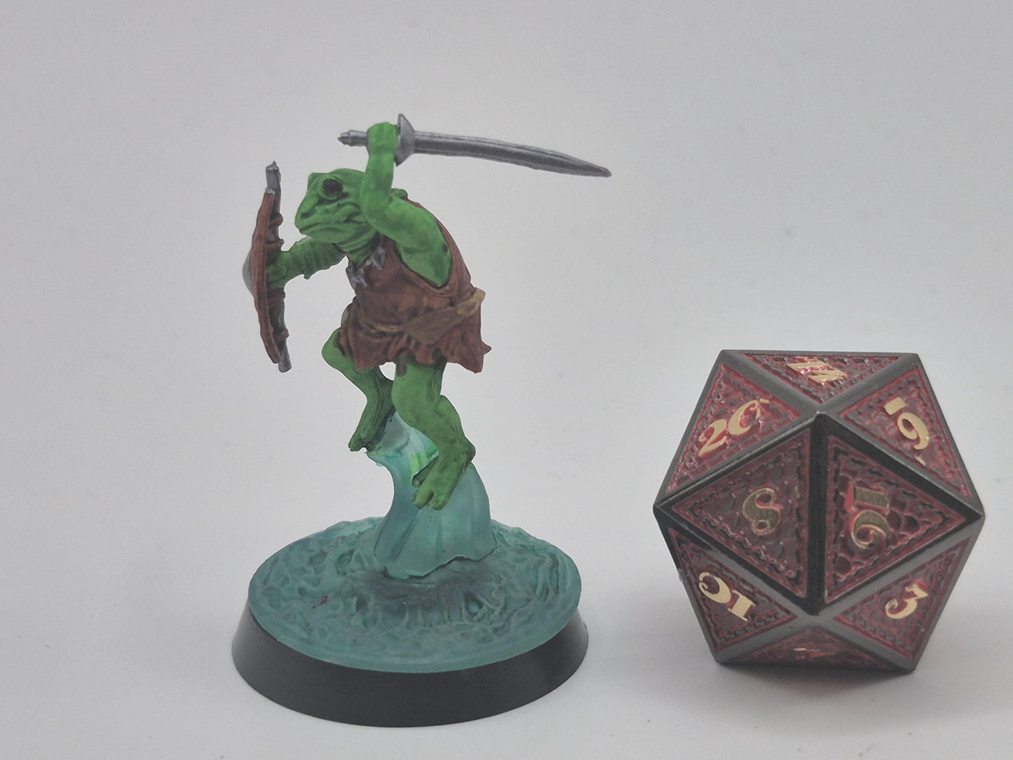 Bullywug Miniature: Leaping Frogfolk Warrior