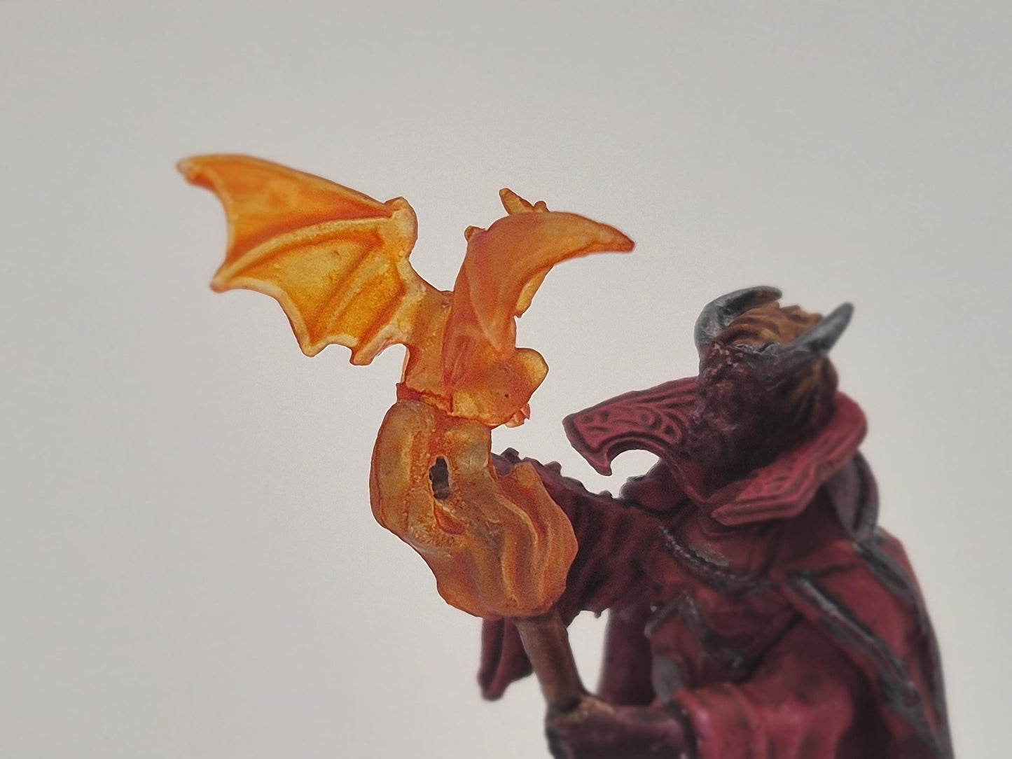 Cultist Miniature: Crimson Robes, Dragon Staff