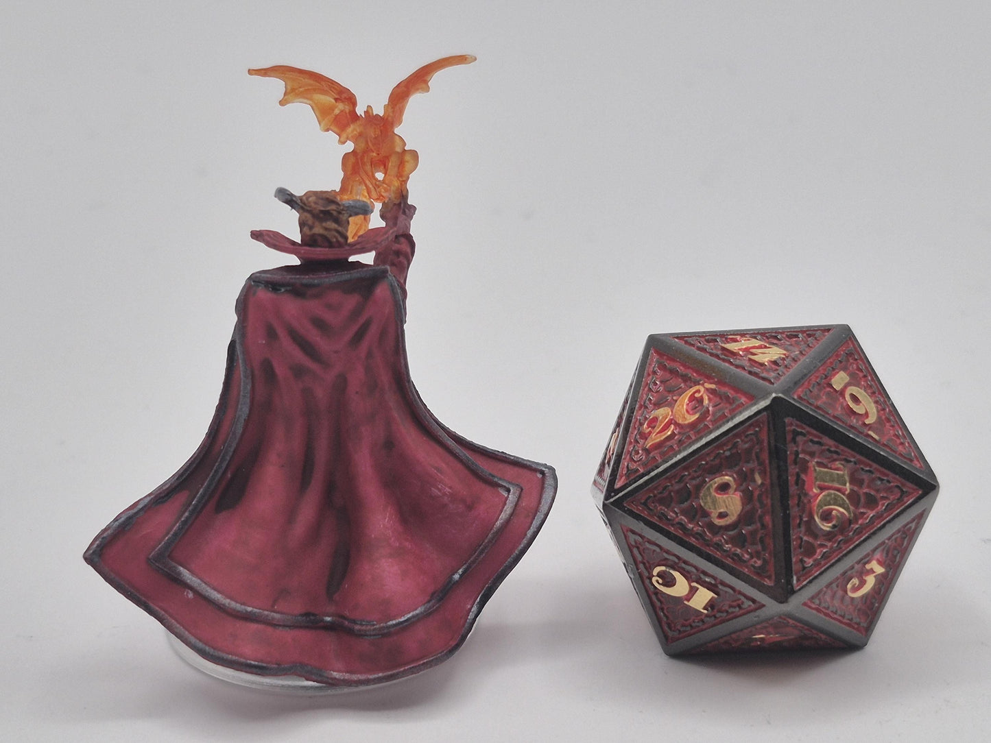 Cultist Miniature: Crimson Robes, Dragon Staff