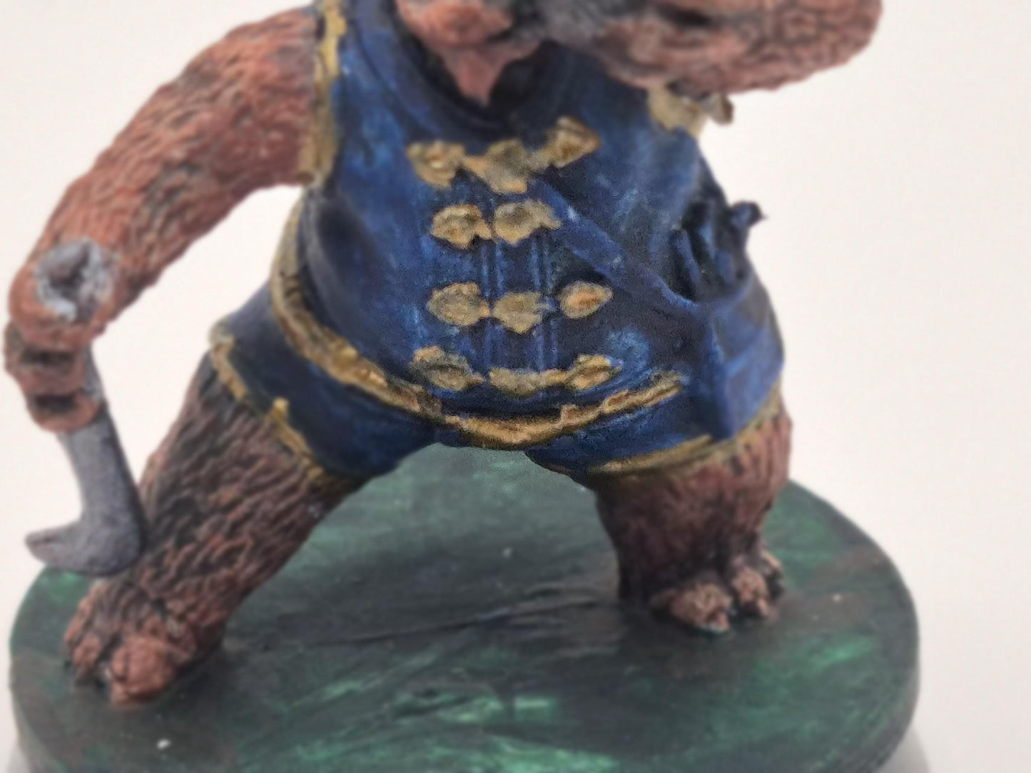 Pandakin Warrior Figurine: Regal Blue & Gold